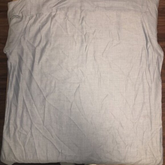 Calvin Klein Button Up Shirt Adult Large Gray White Casual Mens Long Sleeve - Picture 9 of 9